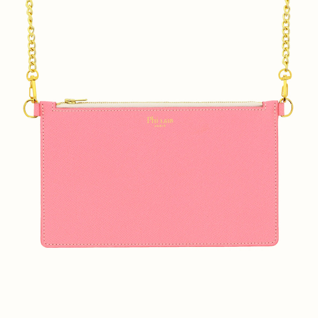 Pochette Phidias rose de Phi1618, accessoire de mode haut de gamme