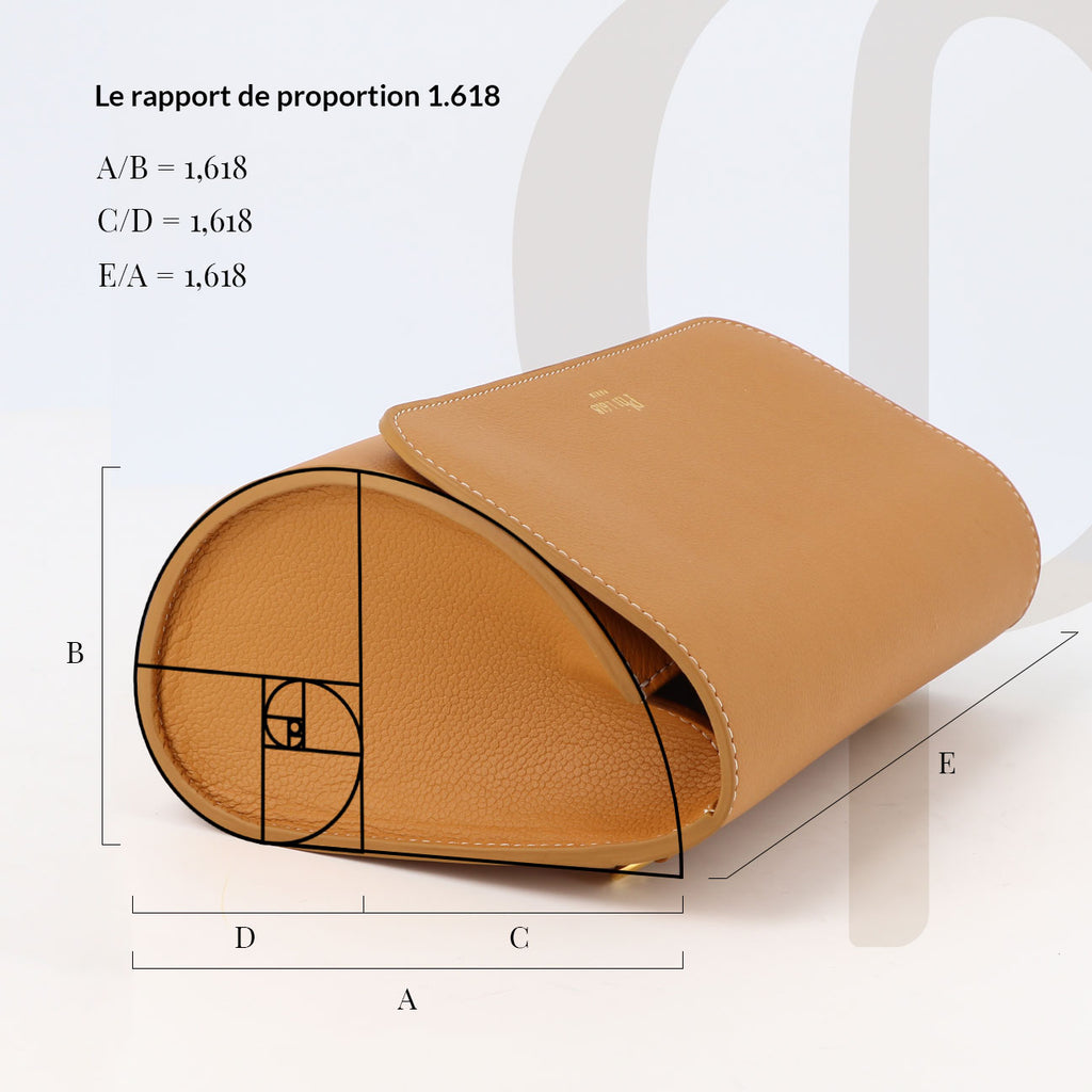 The golden number on Phi's Philia bag 1.618