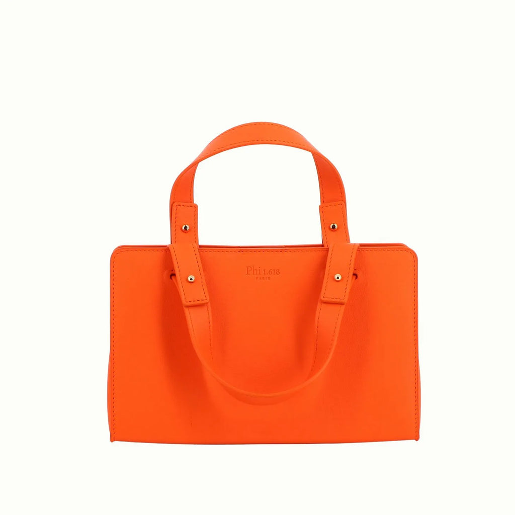 Sac à main Phibie orange de Phi1618, accessoire de mode haut de gamme