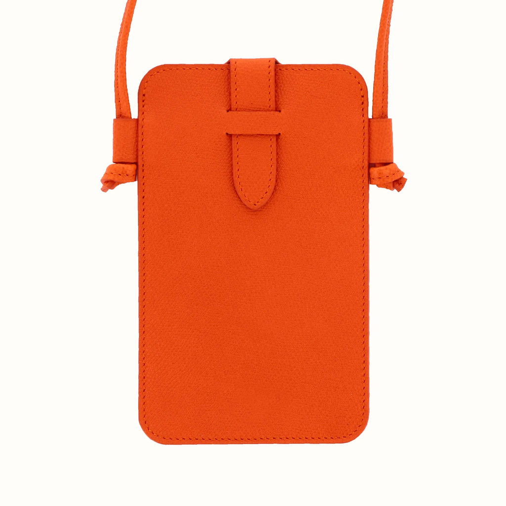 Porte téléphone Phidelio orange de Phi1618, accessoire de mode haut de gamme