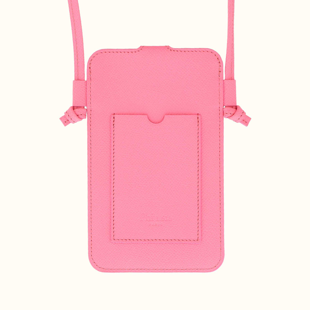 Porte téléphone Phidelio ivoire de Phi1618, accessoire de mode haut de gamme, vu de dos